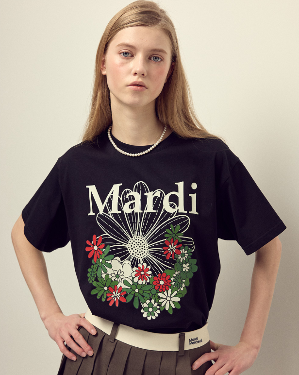 韓國 Mardi Mercredi TSHIRT FLOWERMARDI JARDIN【MM145】