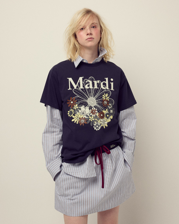 韓國 Mardi Mercredi Tshirt Flowermardi Jardin【MM145】
