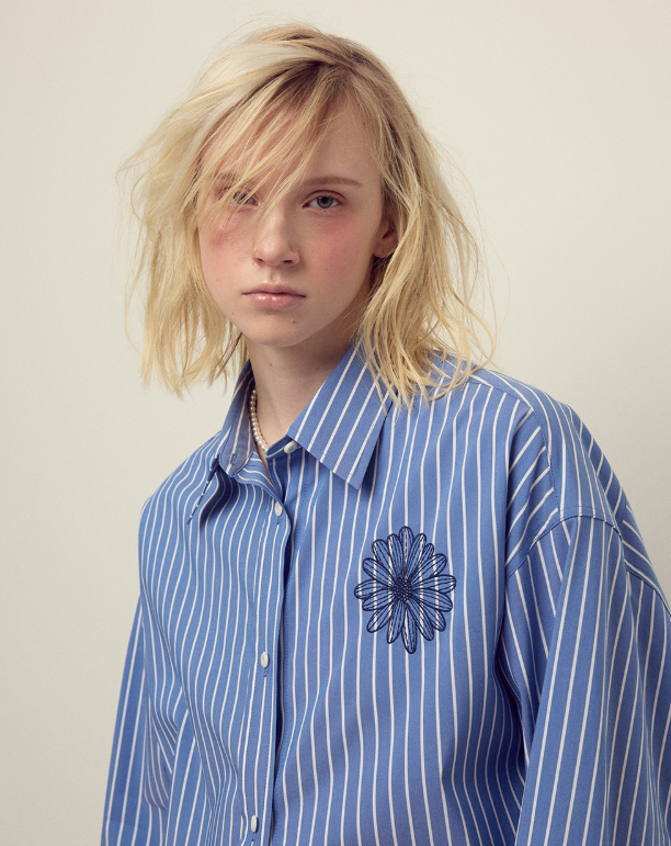 韓國 Mardi Mercredi Cotton Oversized Shirt Stripe【MM147】
