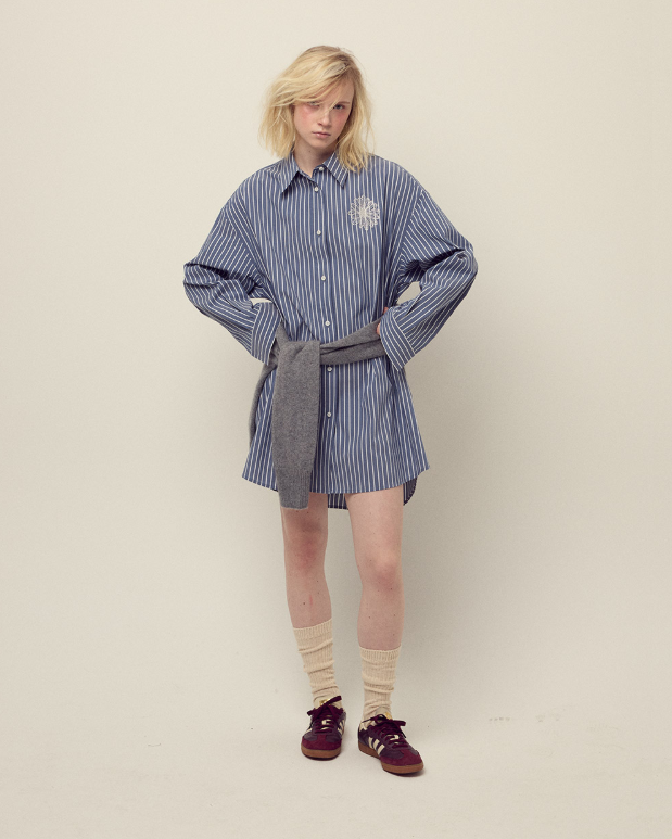 韓國 Mardi Mercredi Cotton Oversized Shirt Stripe【MM147】