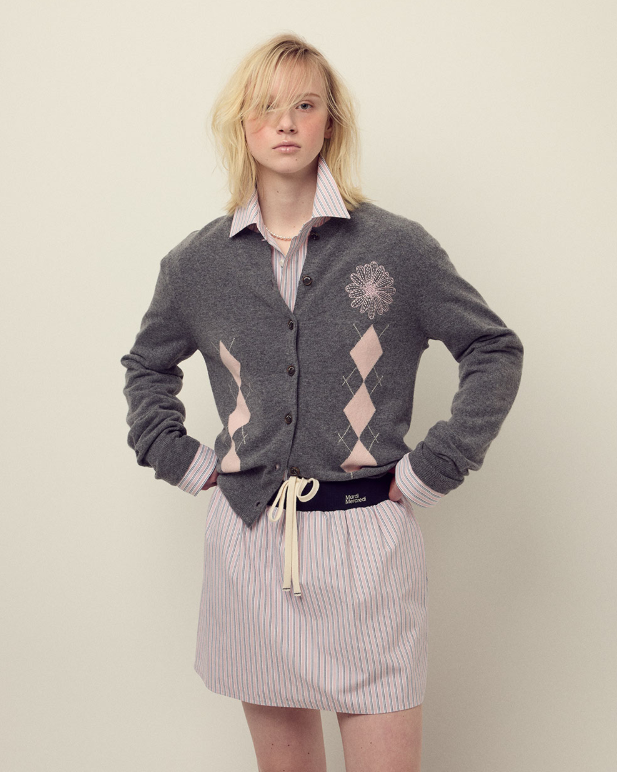 韓國 Mardi Mercredi Cotton Mini Skirt Stripe Contrast Waistband【MM153】