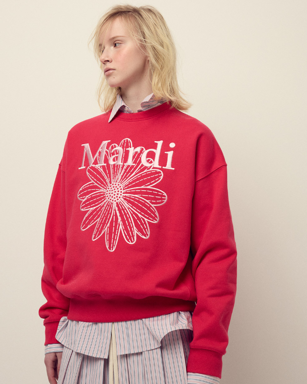 韓國 Mardi Mercredi SWEATSHIRT FLOWERMARDI NEEDLEWORK【MM065】