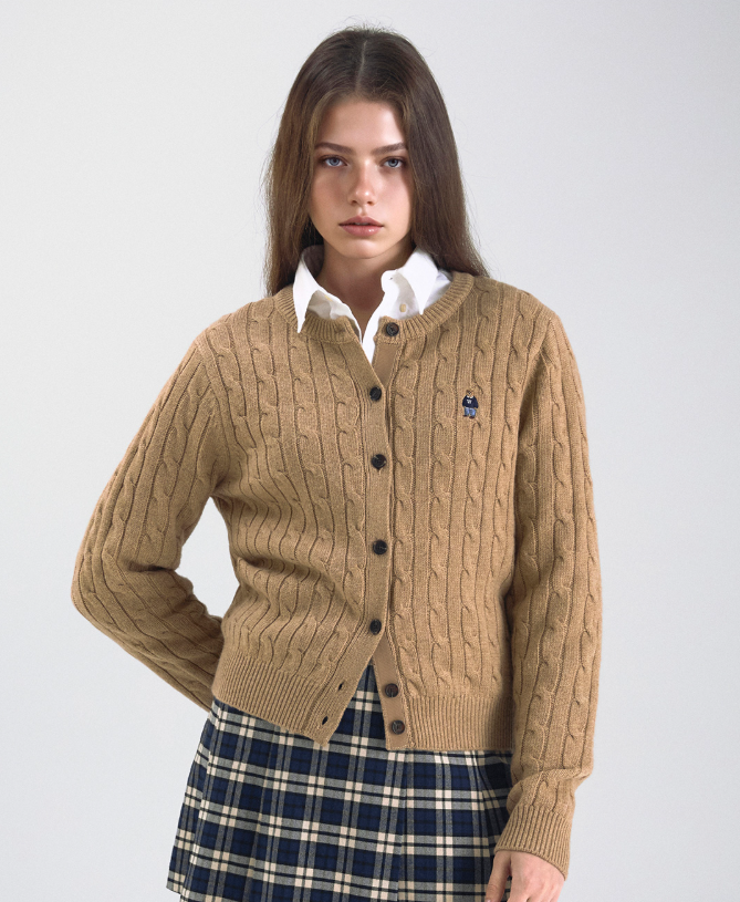 韓國 Who.A.U Steve Cable Cardigan【WA217】