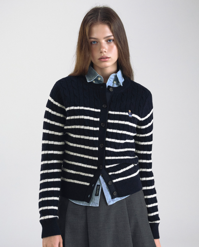 韓國 Who.A.U Steve Cable Cardigan【WA217】