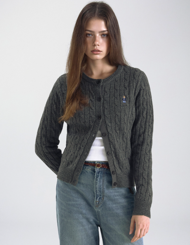 韓國 Who.A.U Steve Cable Cardigan【WA217】
