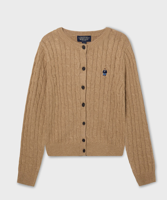 韓國 Who.A.U Steve Cable Cardigan【WA217】