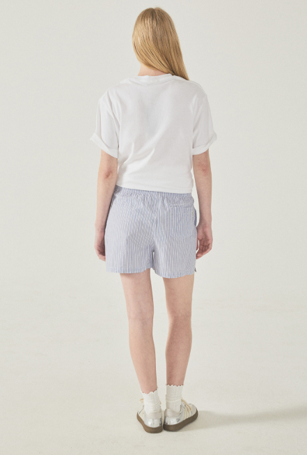 韓國 Who.A.U Steve Striped Cotton Shorts【WA218】