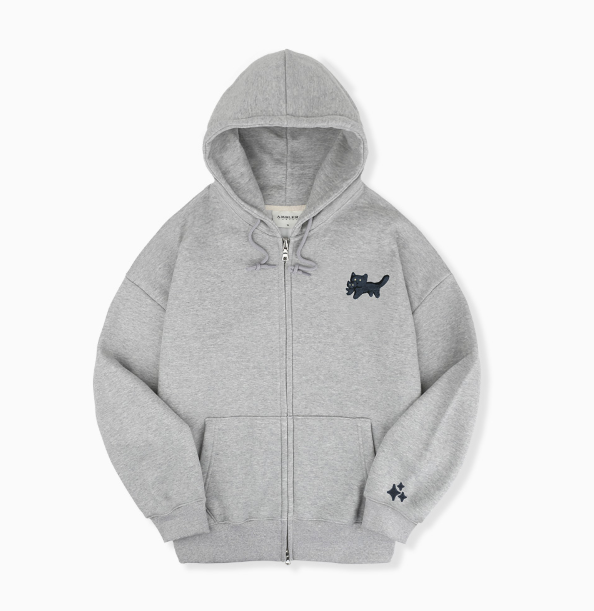 韓國 Ambler Black Cat Zip-Up Jacket【AR121】
