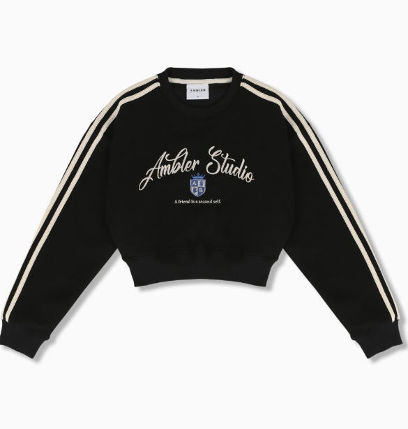 韓國 Ambler Symbol Race Track Crop Sweatshirt【AR062】