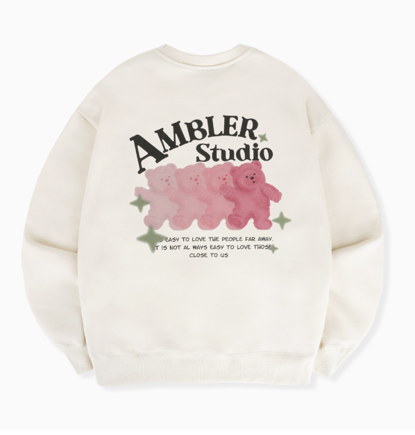 韓國 Ambler Approaching Love Bear Sweatshirt【AR064】