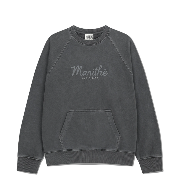 韓國 Marithe Francois Girbaud Garment Dyed Oversized Sweatshirt【MF676】