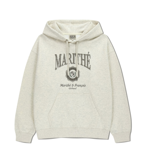 韓國 Marithe Francois Girbaud Crest Crack Logo Oversized Hoodie【MF681】