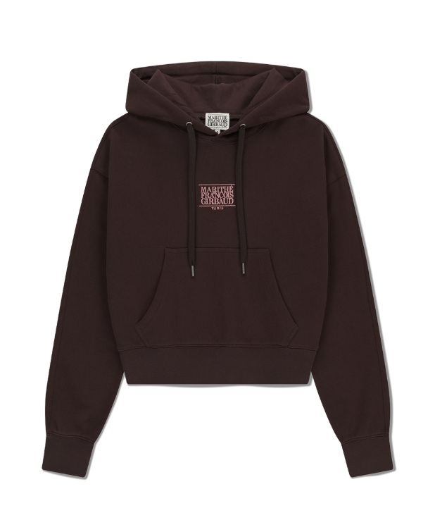 韓國 Marithe Francois Girbaud W Small Classic Logo Crop Hoodie 【MF683】