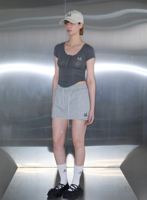 韓國 Mucent Damage Sweat Pant Skirt【MU037】