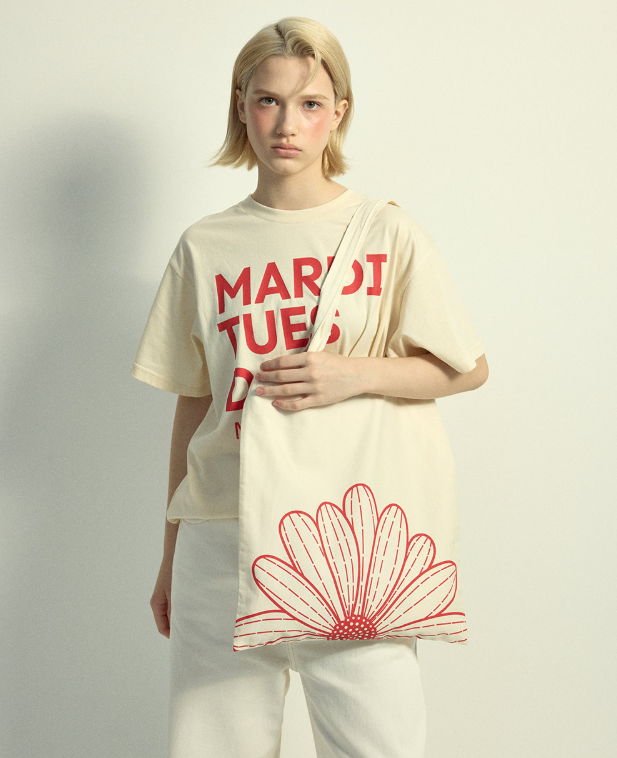 韓國 Mardi Mercredi Canvas Bag Flower Du Mardi【MM159】