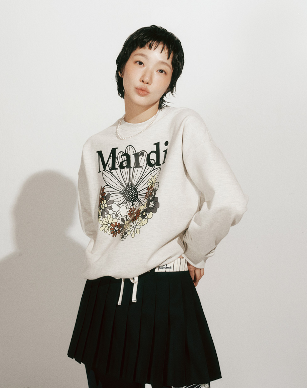 韓國 Mardi Mercredi Sweatshirt Flowermardi Jardin【MM161】