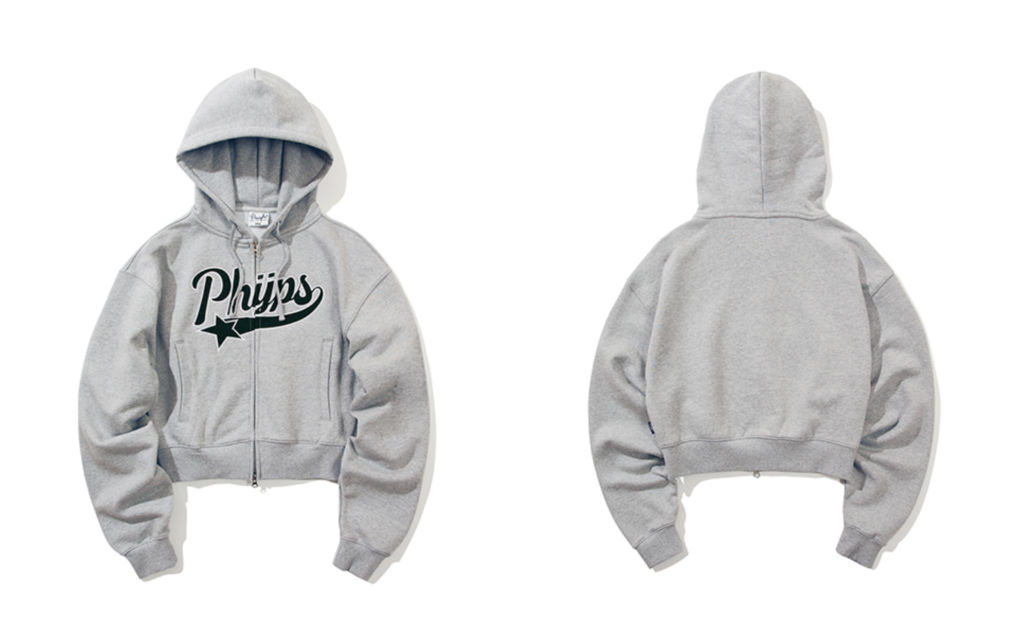 韓國 Phyps Crop Startail Hooded Zip-Up【PS027】