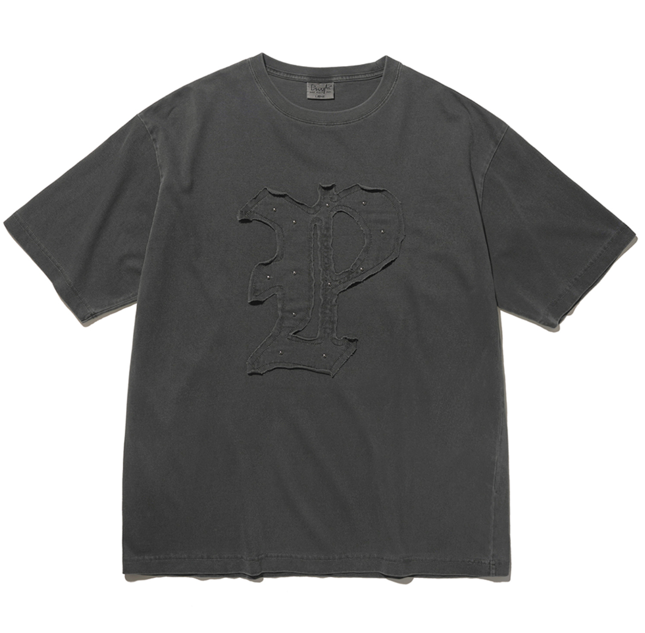 韓國 Phyps Applique Stud Pigment Short Sleeve T-Shirt【PS037】