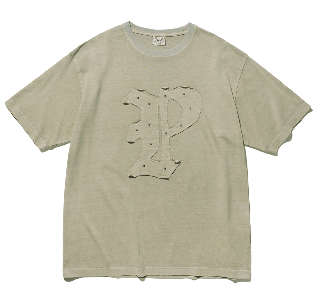 韓國 Phyps Applique Stud Pigment Short Sleeve T-Shirt【PS037】