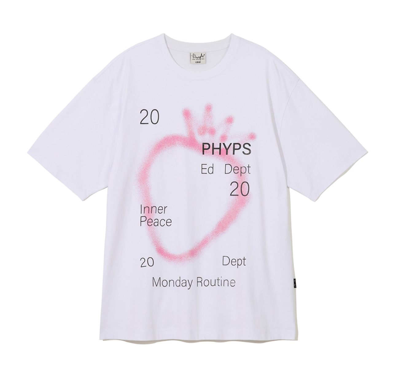 韓國 Phyps Spray Big Strawberry Short Sleeve T-Shirt【PS038】