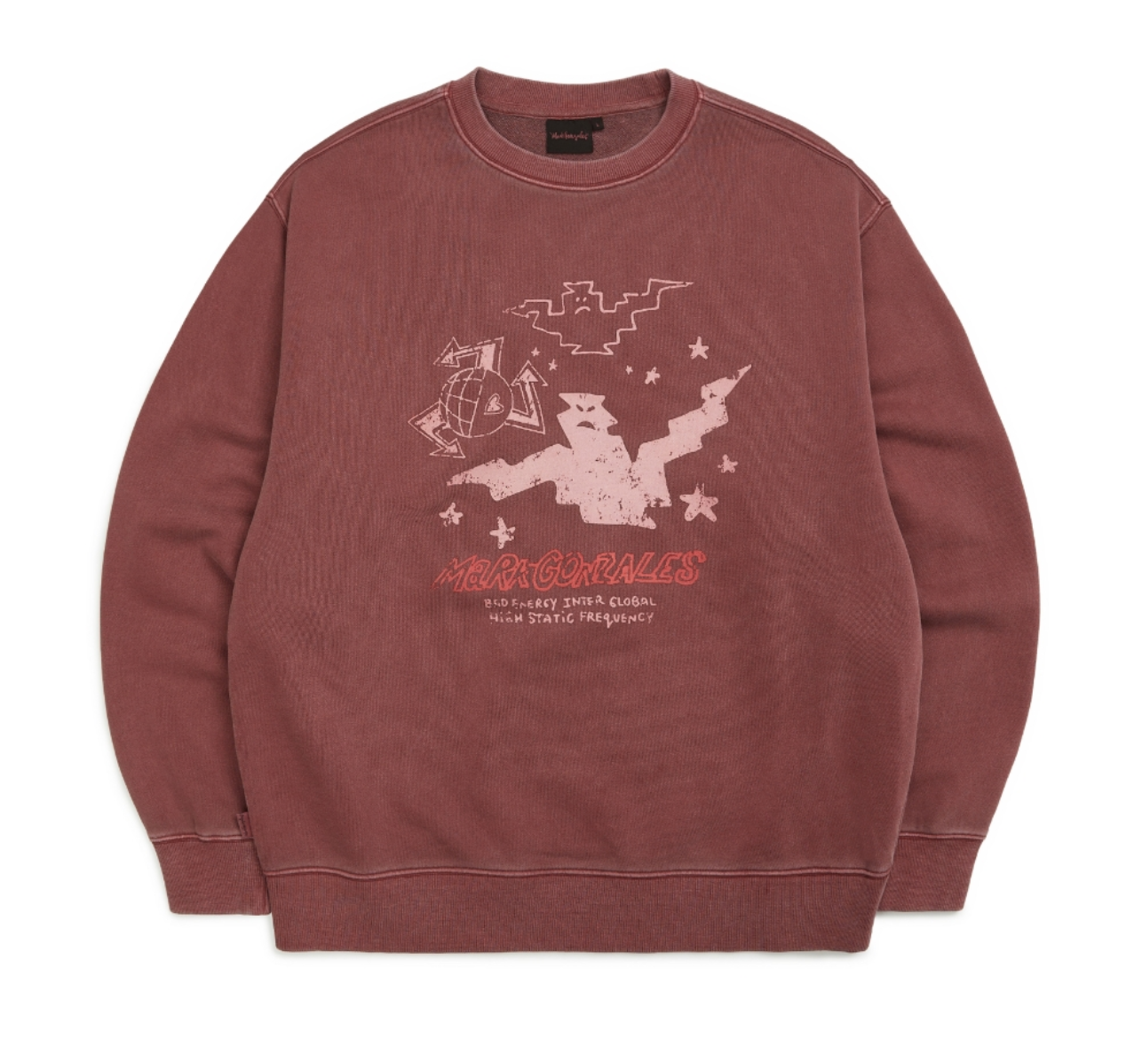 韓國 Mark Gonzales BAD ANGEL Graphic Pigment Sweatshirt【MG126】