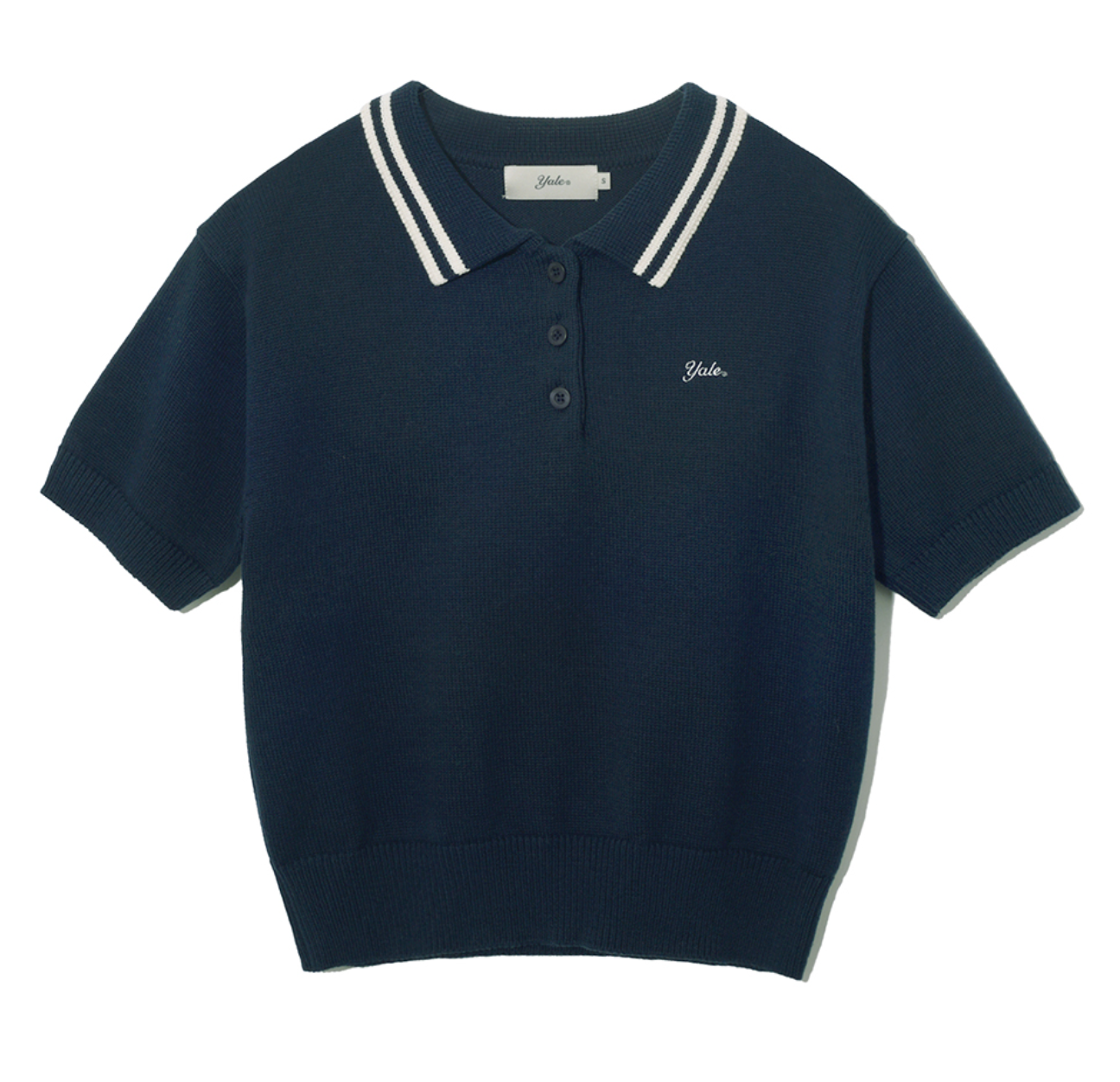 韓國 Yale Cotton Polo Crop Knit【YA022】
