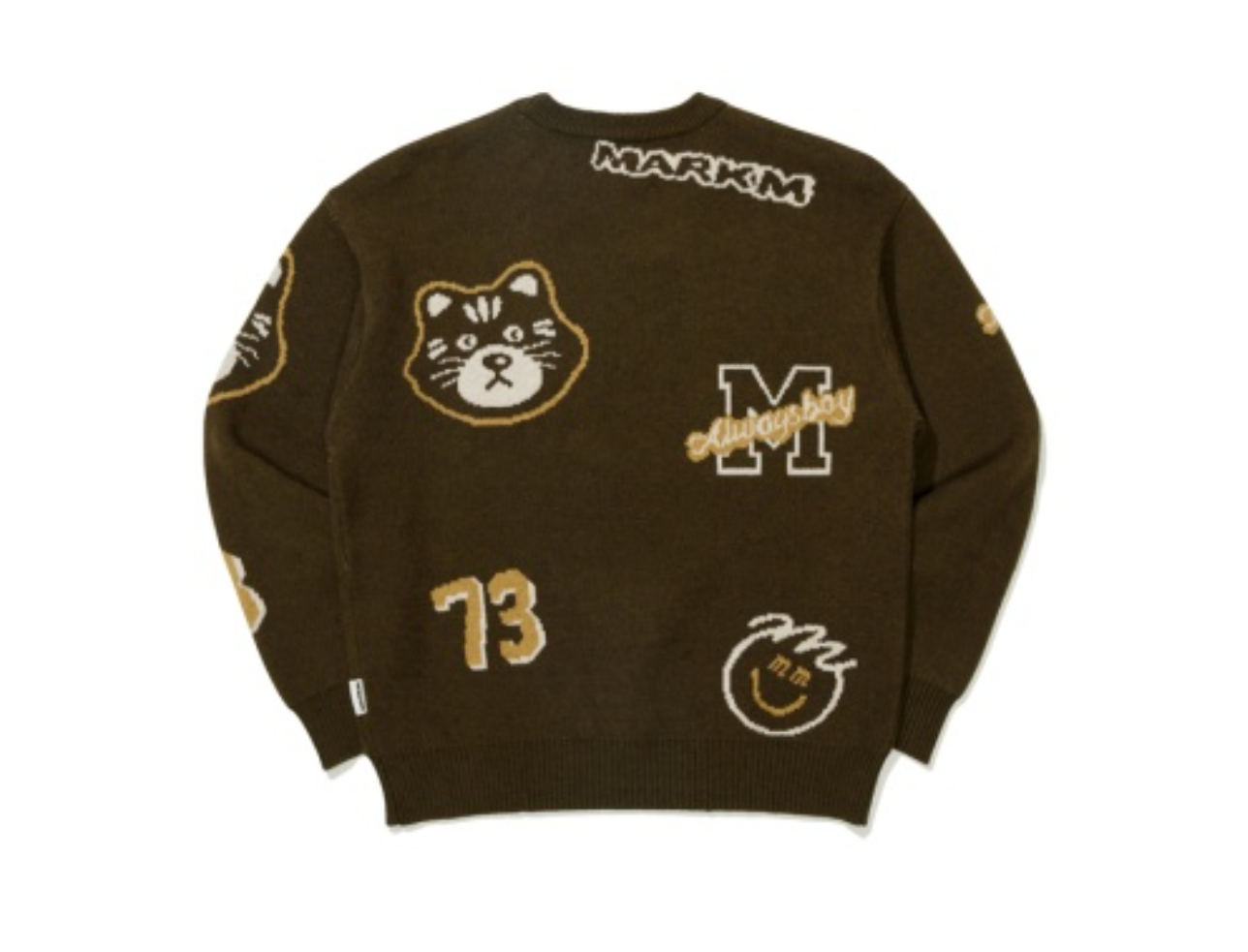 韓國 Markm Cat Full Pattern Jacquard Pullover【MA288】