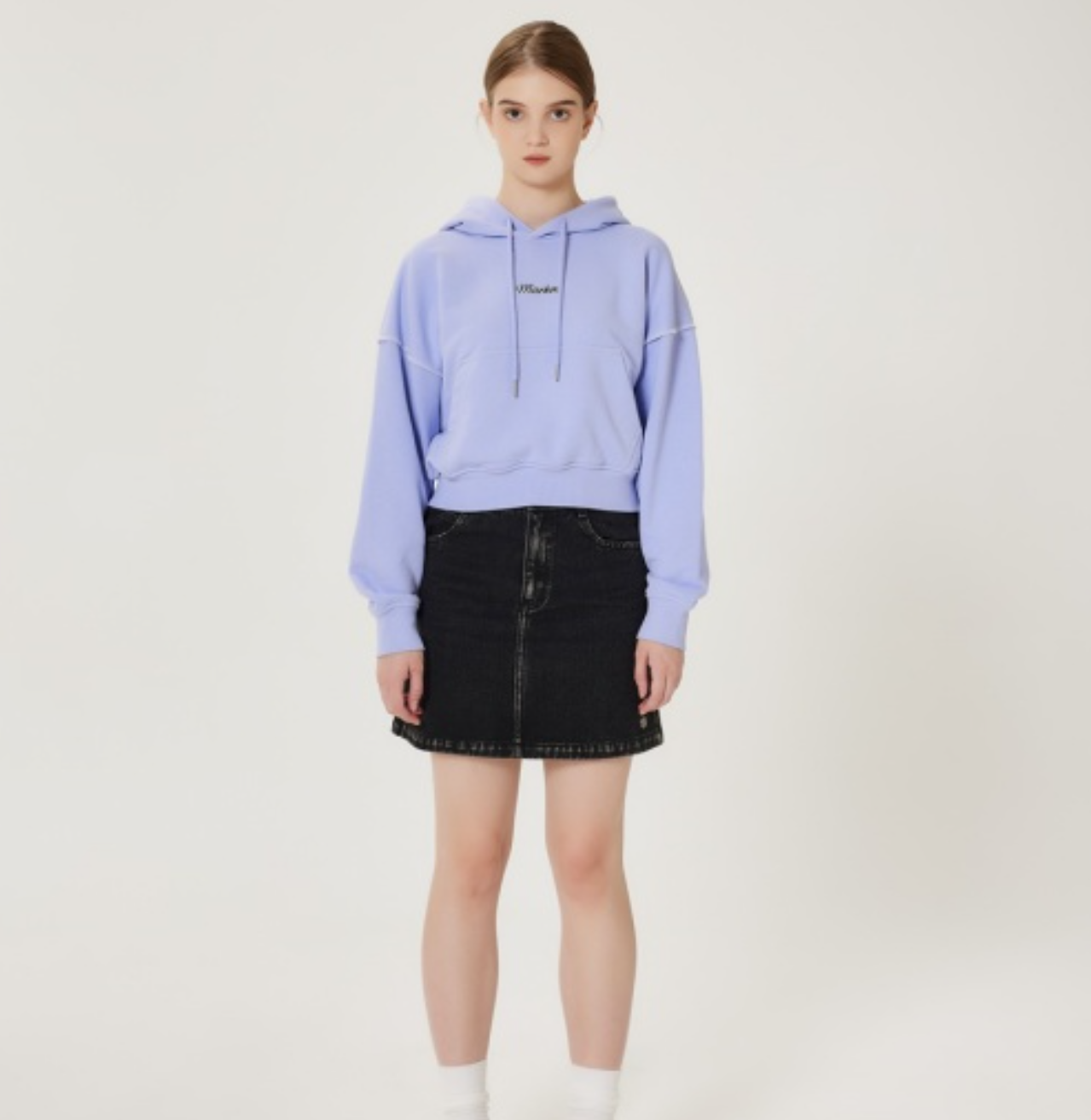 韓國 Markm Women's Black Denim Mini Skirt【MA292】