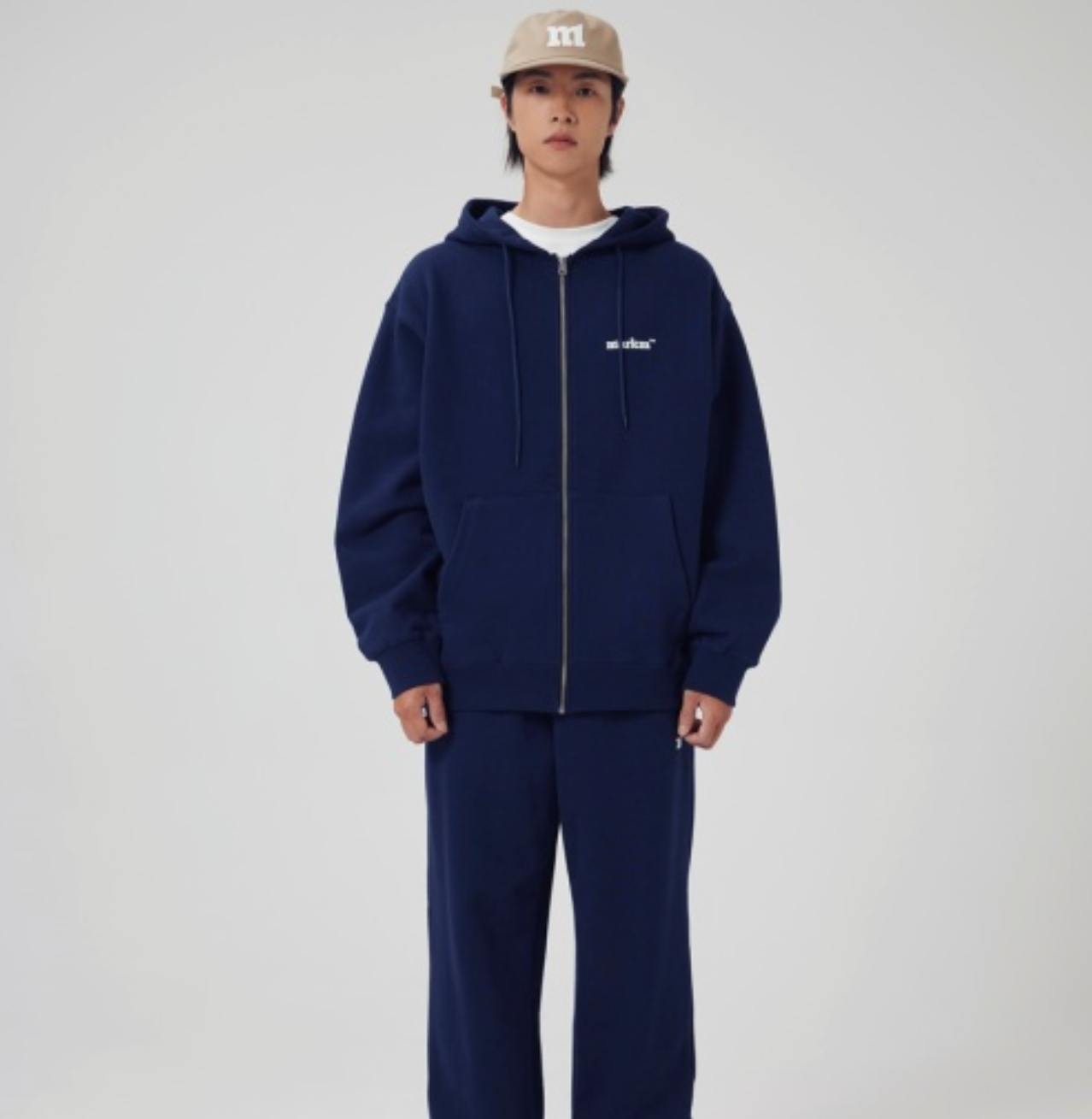 韓國 Markm Basic Logo Hooded Zip-Up【MA300】