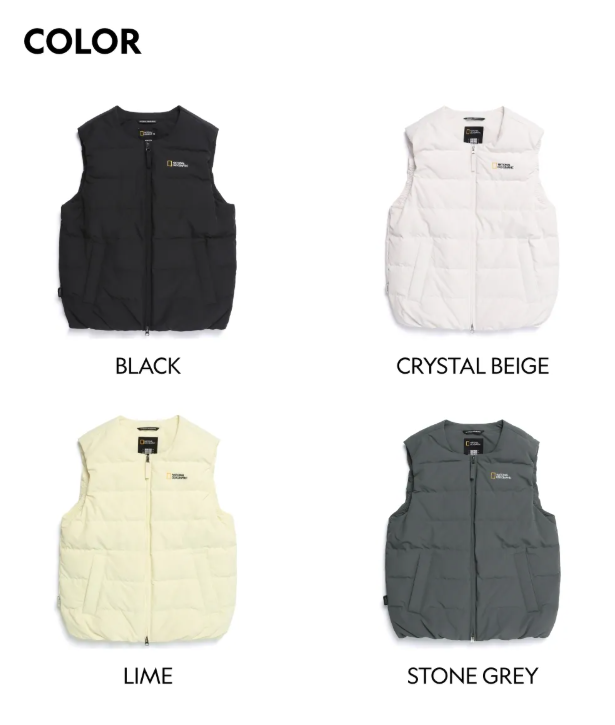 韓國 National Geographic 男女同款 HERON 輕量 羽絨背心 (鵝絨)【NG014】