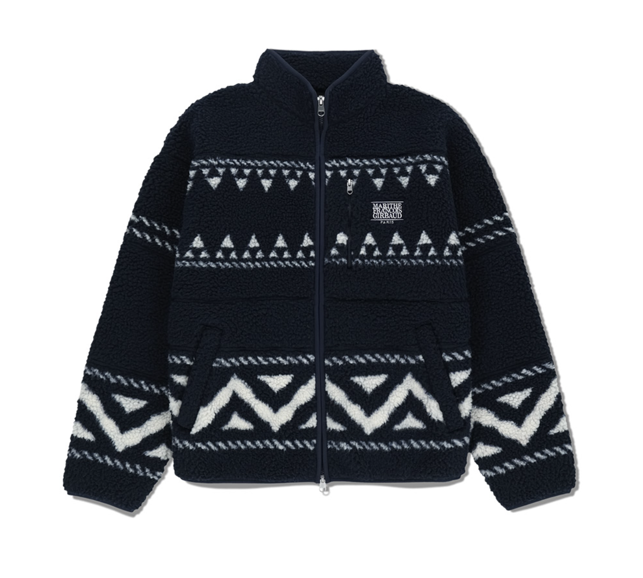 韓國 Marithe Francois Girbaud ETHNIC PATTERN FLEECE JACKET【MF736】