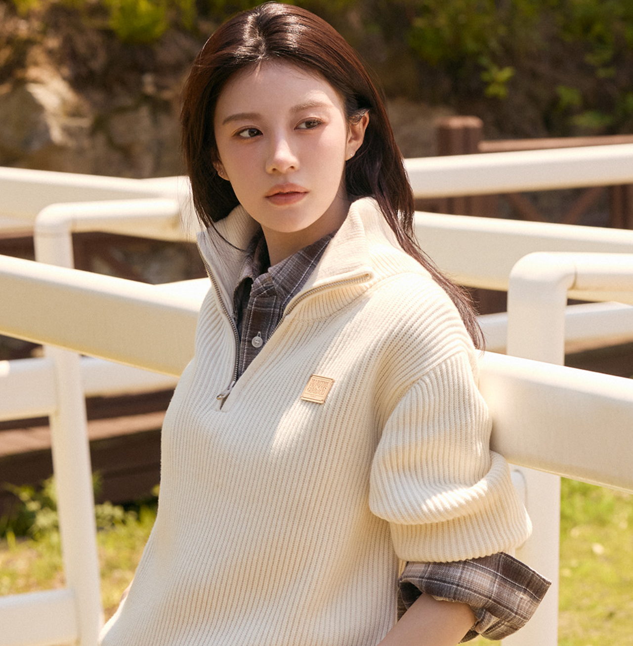 韓國 Marithe Francois Girbaud HALF NECK ZIPUP KNIT【MF737】