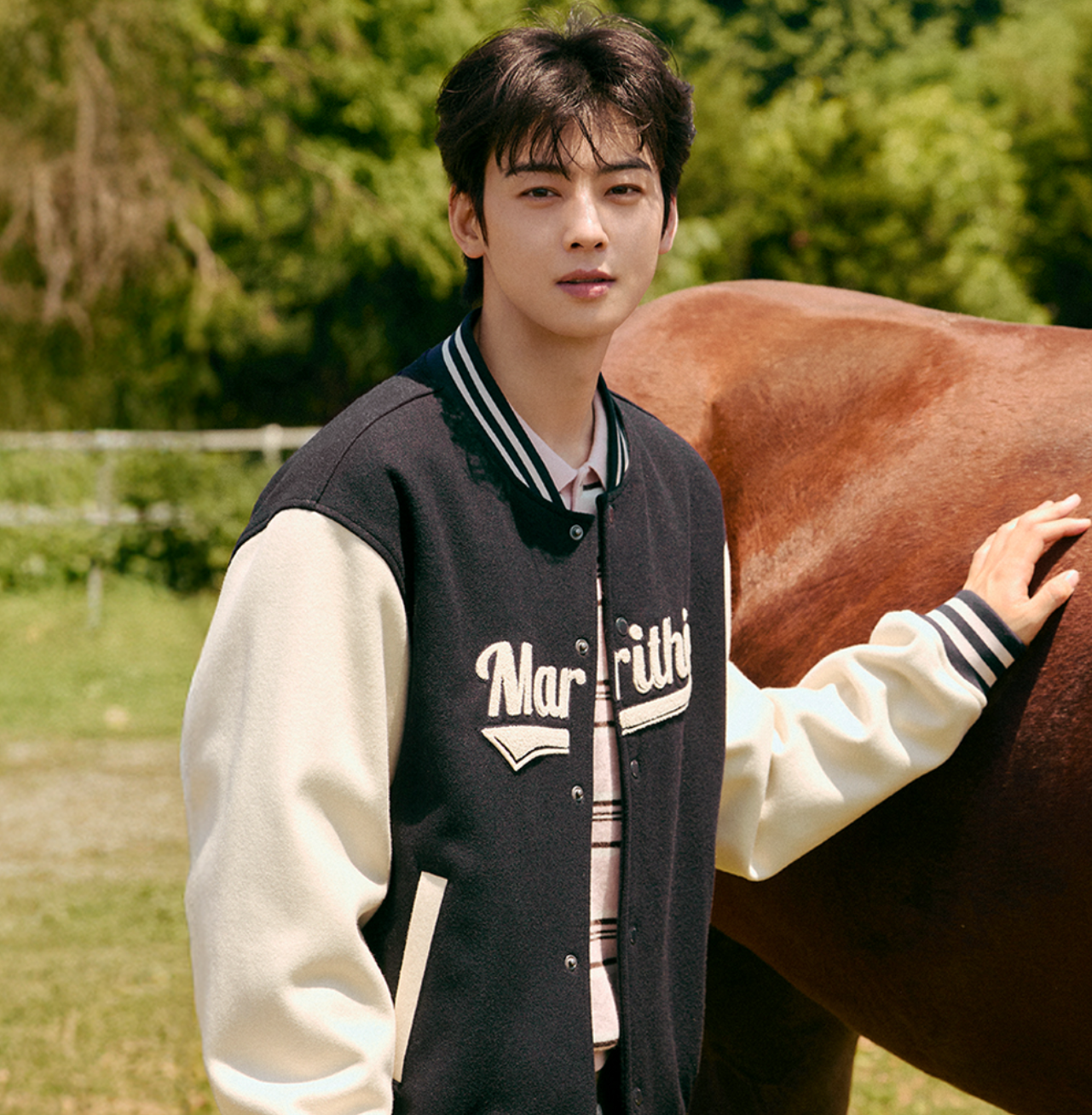 韓國 Marithe Francois Girbaud WOOL VARSITY JACKET【MF738】