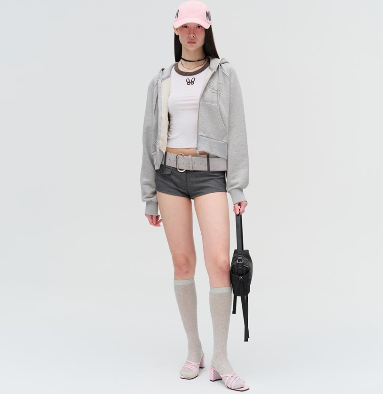 韓國 Mmlg CROP HOOD ZIPUP【ML025】