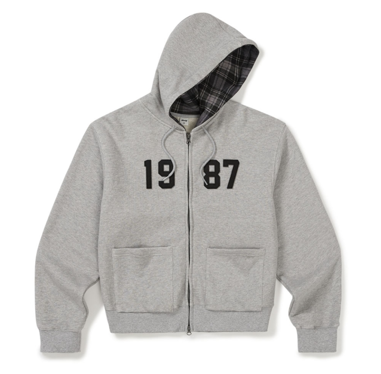 韓國 Mmlg CHECK PATTERN HOOD ZIPUP【ML084】