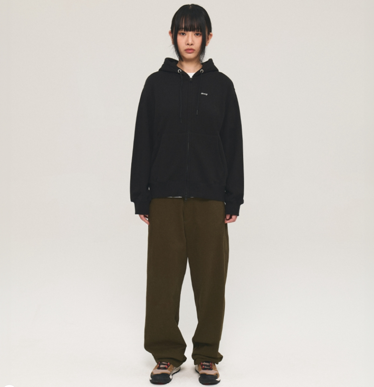 韓國 Mmlg SMALL LOGO HOOD ZIPUP【ML090】