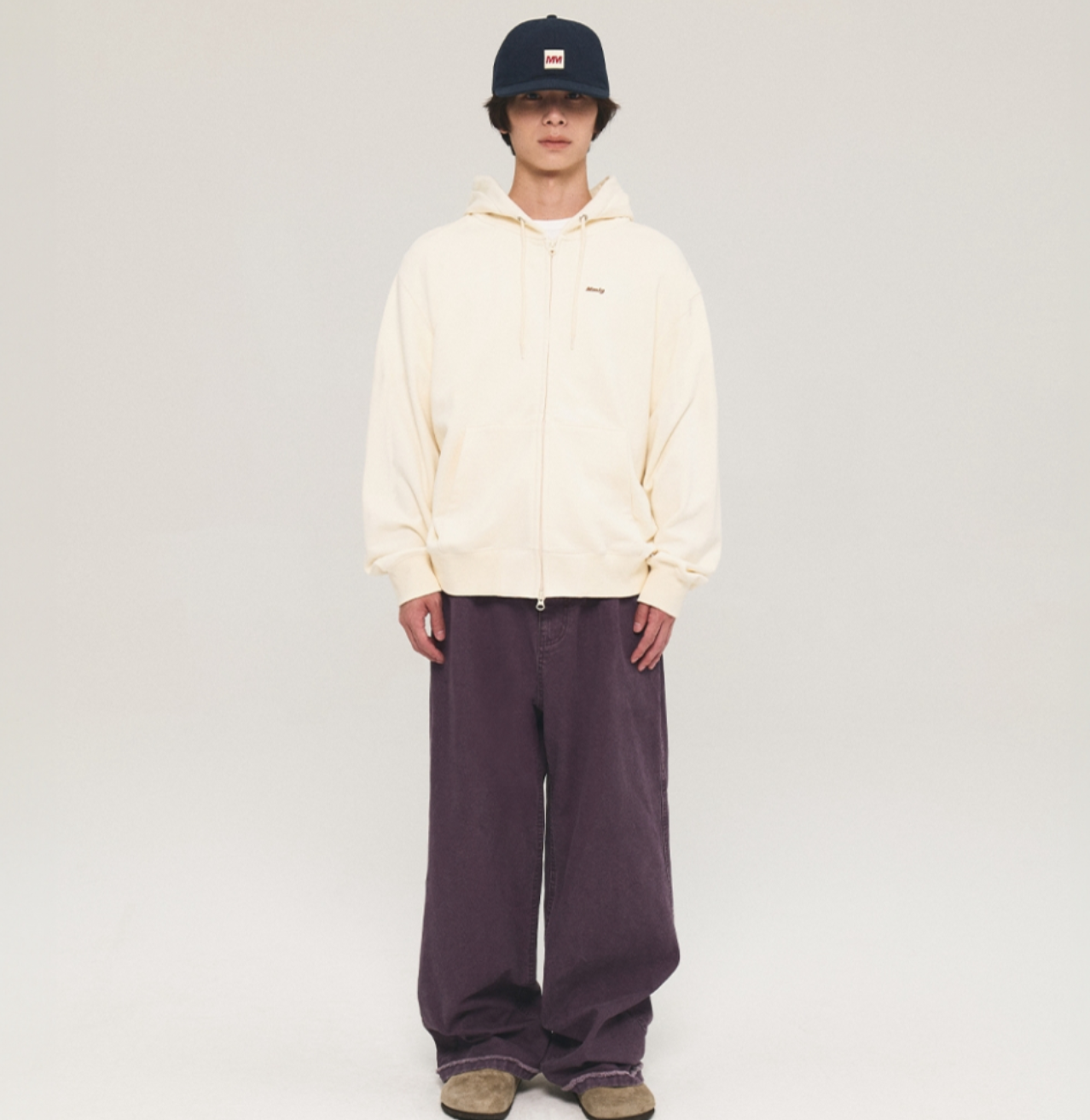 韓國 Mmlg SMALL LOGO HOOD ZIPUP【ML090】