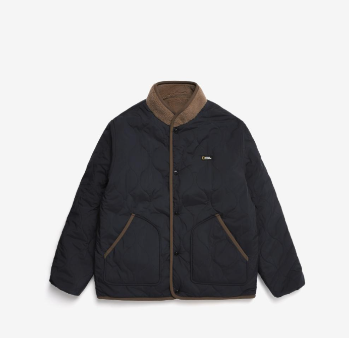 【現貨】韓國 National Geographic Unisex Malay Mac Round Reversible Fleece Zip-Up【NG047】