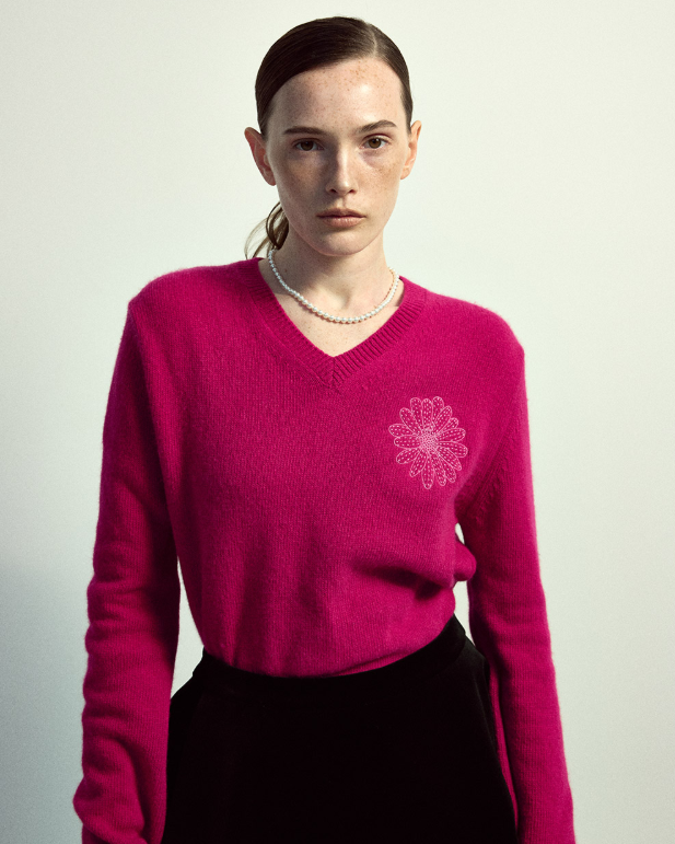 韓國 Mardi Mercredi Raccoon Blended V Neck【MM166】