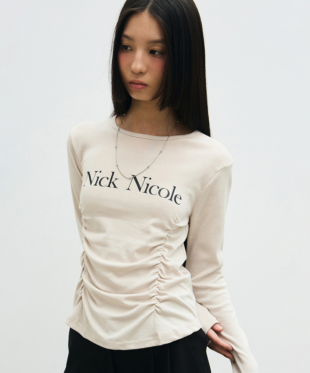 韓國 Nick Nicole Pintuck Shirring Top【NK094】