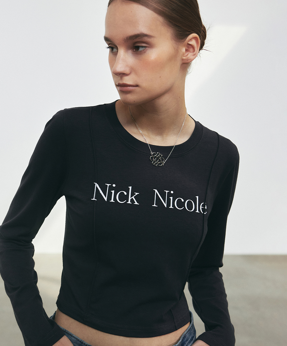 韓國 Nick Nicole Pintuck LS Crop Top【NK093】