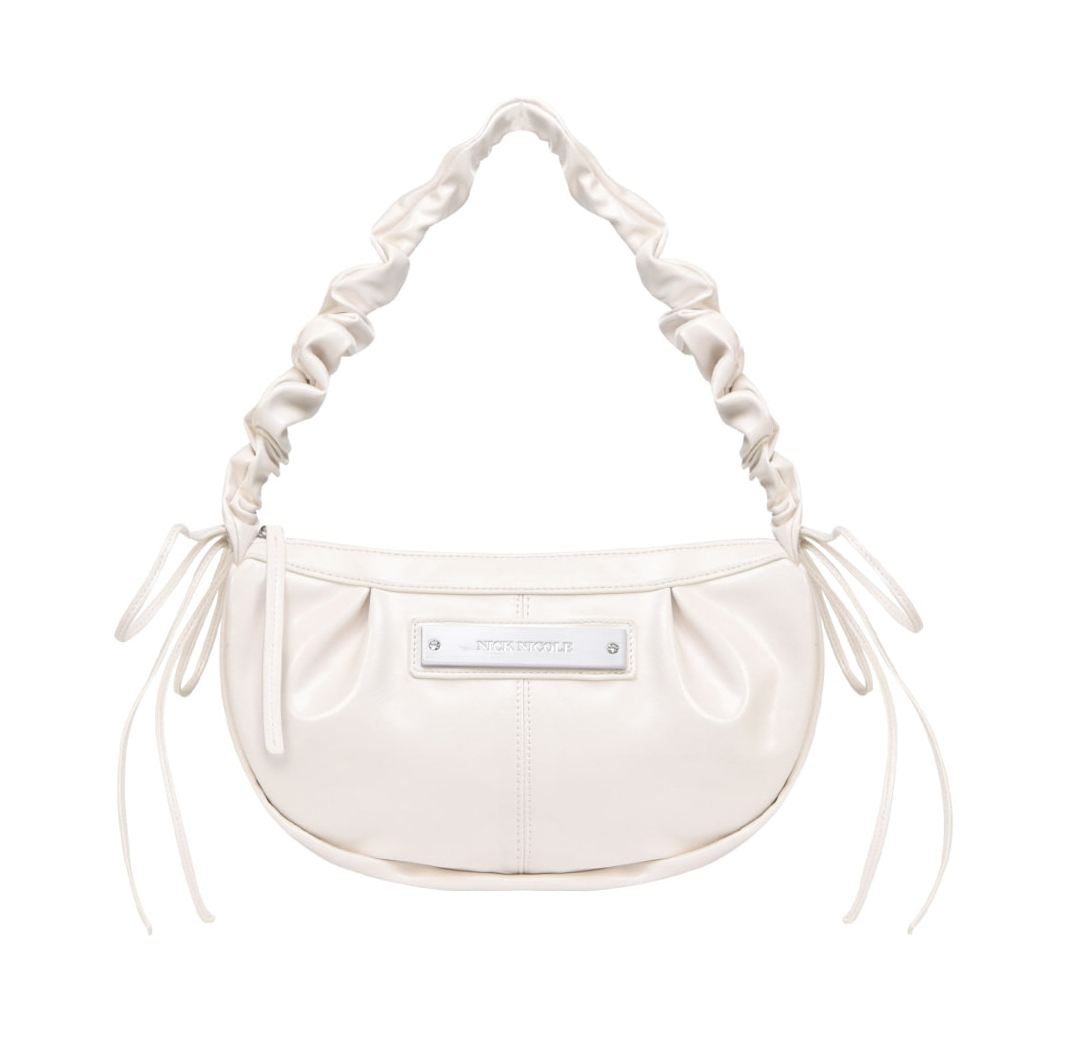 韓國 Nick Nicole Crystal Shirring Ribbon Round Bag【NK071】