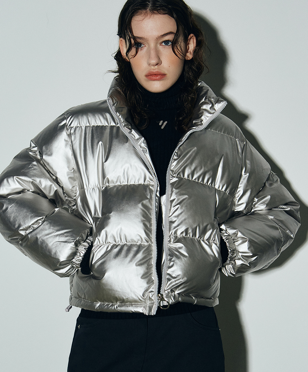 韓國 Nick Nicole Glossy Crop Puffer Padding【NK061】