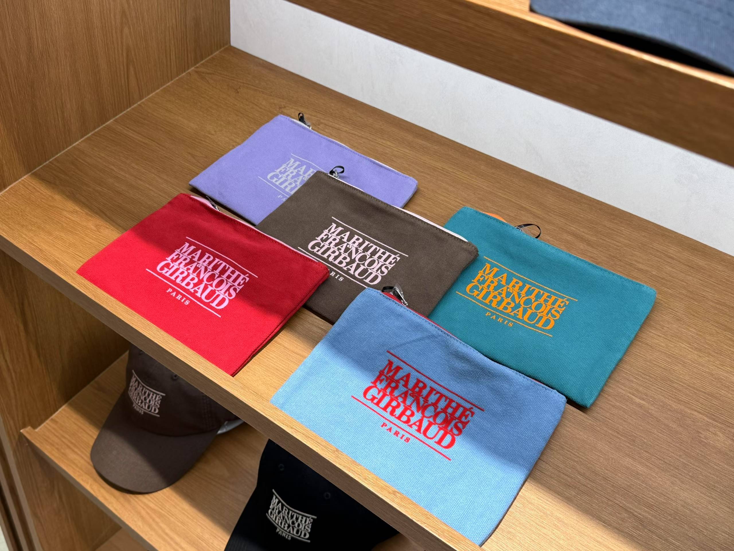 韓國 Marithe Francois Girbaud Classic Logo Color Cotton Pouch【MF638】