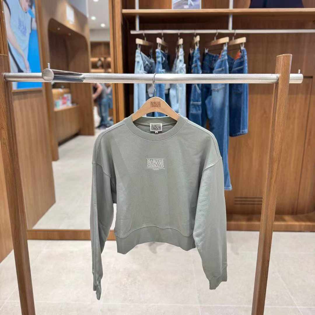 韓國 Marithe Francois Girbaud W Small Classic Logo Crop Sweatshirt【MF661】