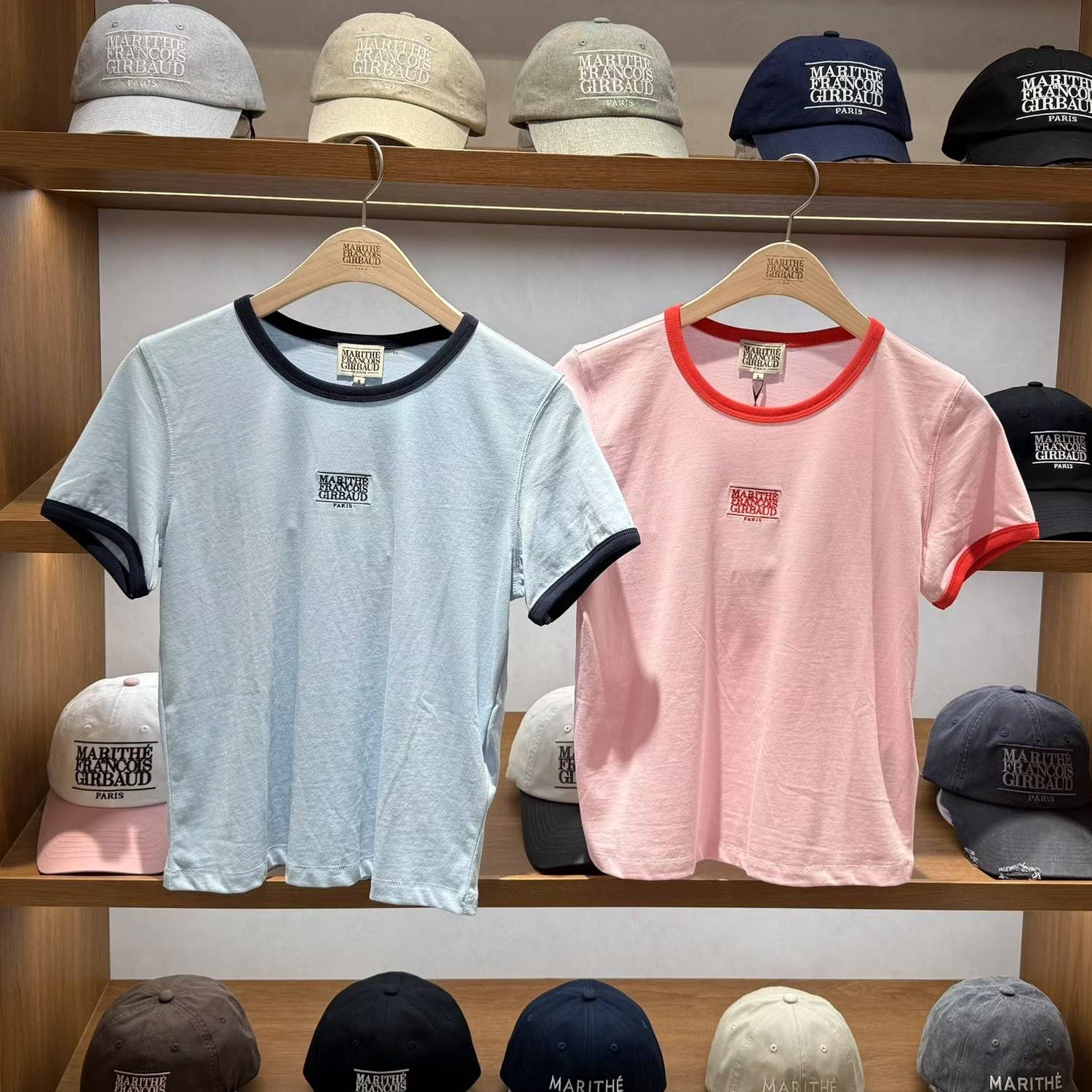 韓國 Marithe Francois Girbaud CLASSIC LOGO RINGER T-SHIRT【MF470】