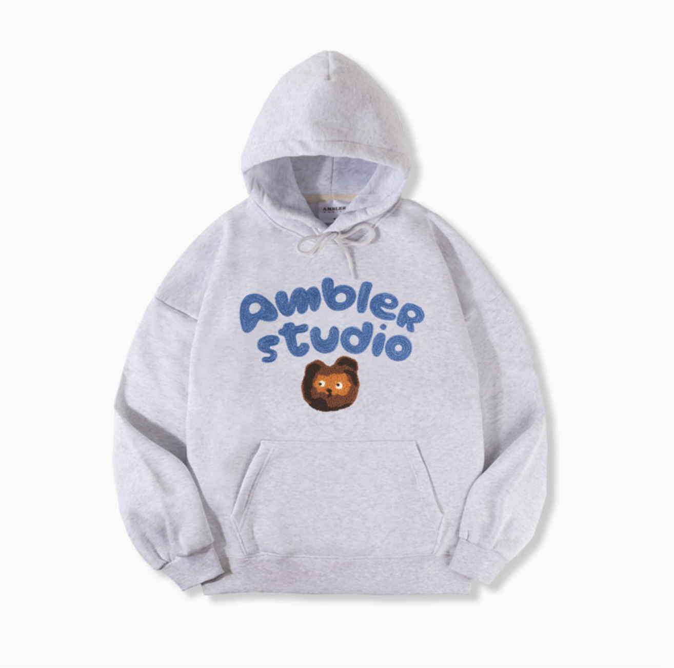 韓國 Ambler Lighting Bear Overfit Fleece Hooded T-ShirtLighting Bear Overfit Fleece Hooded T-Shirt【AR141】