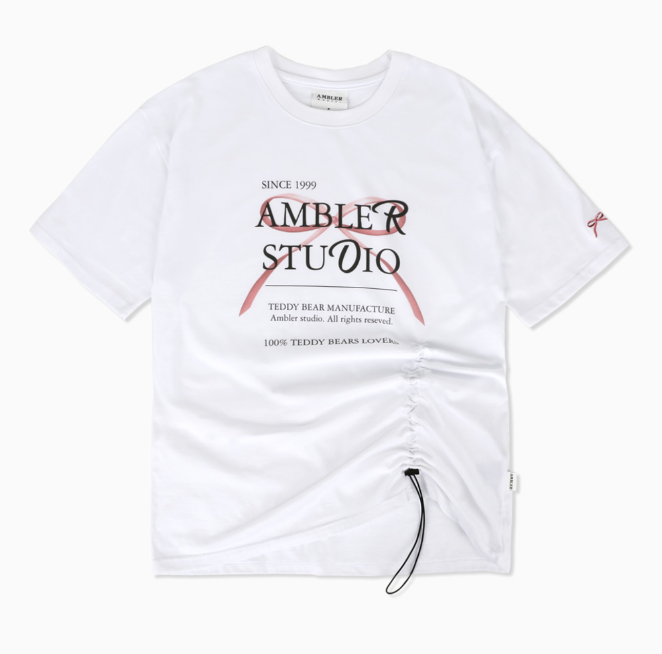韓國 Ambler Bear Lovers Overfit String Short Sleeve T-Shirt【AR149】
