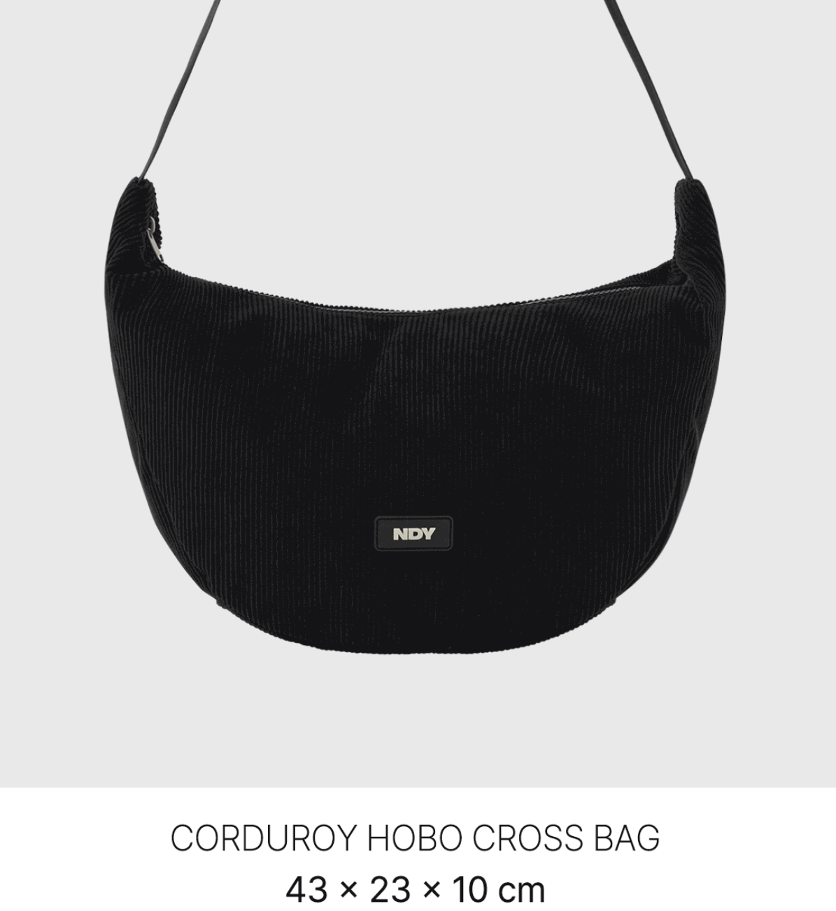 韓國 Nerdy Corduroy Hobo Crossbody Bag【NY059】