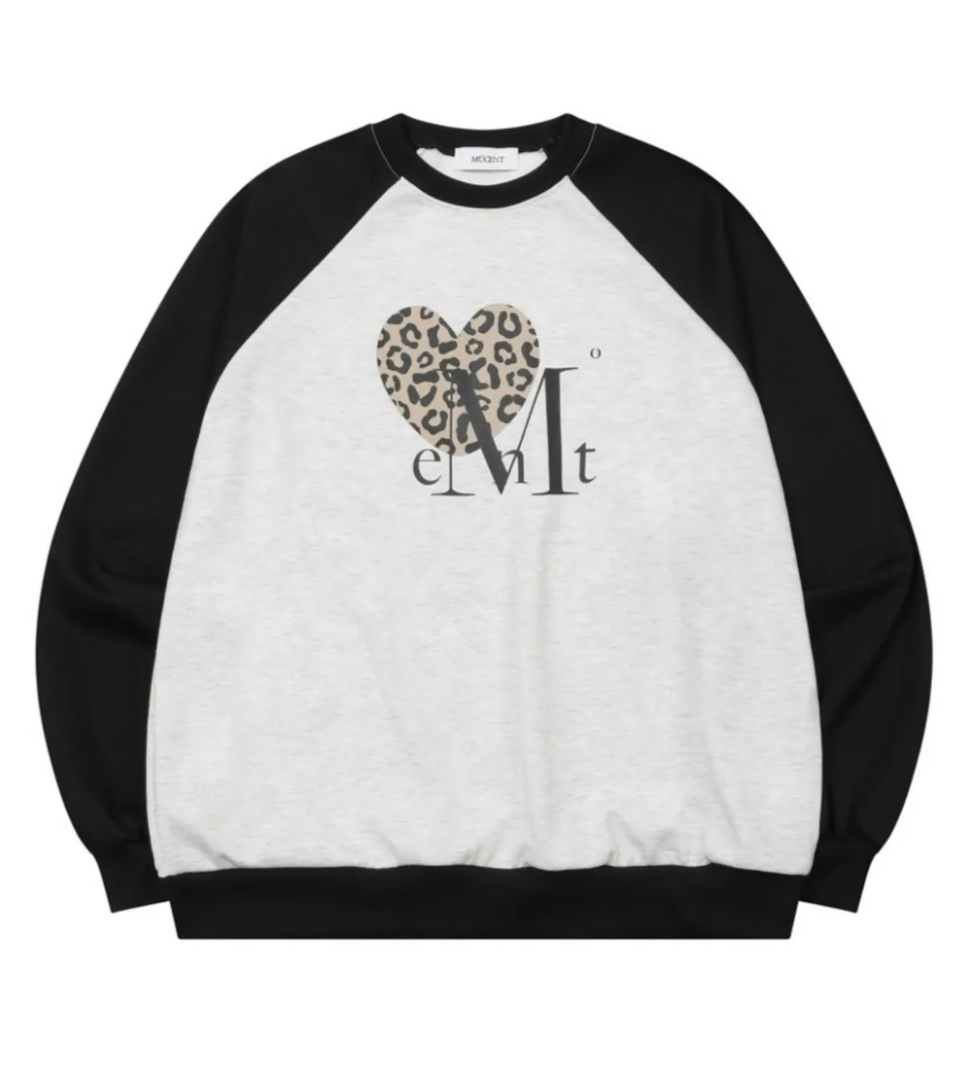 韓國 Mucent Sierra Leopard Heart Raglan Mtm【MU193】